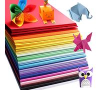 MIDUOLE Lot de 200 feuilles de papier origami, 20 couleurs vives, double face, carré de 15,2 cm, facile à plier pour enfants, adultes, débutants, projets artistiques et artisanaux.