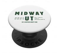Midway Utah Est. Dix-Huit Quatre-Vingt-dix et Un Jours suisses PopSockets PopGrip Adhésif