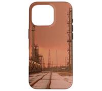 Midwest Gothic Aesthetic Rural Train Refinery Winter Vibes Coque pour iPhone 16 Pro