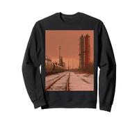 Midwest Gothic Aesthetic Rural Train Refinery Winter Vibes Sweatshirt