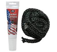 Midwest Hearth Kit de joints de rechange pour poêles à bois - Joints en fibre de verre imprégnée de graphite et adhésif (corde de 1,27 cm x 213,4 cm)
