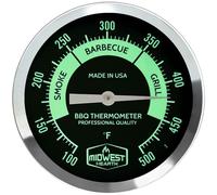 Midwest Hearth Thermomètre fumeur 12,7 cm (noir/cadran lumineux)
