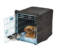 MidWest Homes for Pets 1522DD-KIT Kit Cage pour chiens iCrate 58,4 cm, modèle amélioré, double porte, comprenant une cage pour chien, un lit pour animal domestique, Bleu