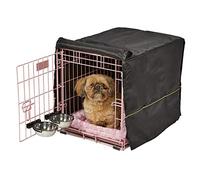 MidWest Homes for Pets 1522DD-KIT Kit Cage pour chiens iCrate 58,4 cm, modèle amélioré, double porte, comprenant une cage pour chien, un lit pour animal domestique, rose