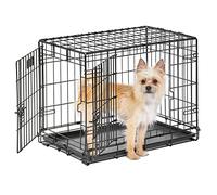 MidWest Homes for Pets 1624DD Cage Life Stages pliante pour chien, modèle amélioré de petite taille à double porte en métal de 60,96 cm, noir