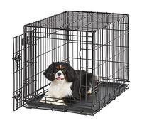 MidWest Homes for Pets 1630 Cage Life Stages Pliante pour Chien, modèle amélioré de Taille Moyenne à Une Porte en métal de 30 cm, Noir