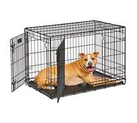 MidWest Homes for Pets 1636DDU Cage Life Stages Pliante pour Chien, modèle amélioré de Taille Moyenne à Double Porte en métal de 91,2 cm, Noir