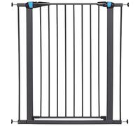 MidWest Homes for Pets 2939SG-GL Barrière pour animaux en acier avec bande phosphorescente ; 99,06 cm x 73,66 - 96,52 cm (H x l) graphite texturé avec cadre phosphorescent la nuit