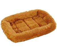 MidWest Homes for Pets 40218-CN Lit à traversin pour Chien 45,72 cm de Long - Lit pour Chien ou Chat avec traversin Confortable ; idéal pour Les Races de Chiens Miniatures ; Cannelle