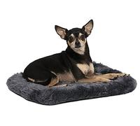 MidWest Homes for Pets 40218-GY Lit à traversin pour chien 45,72 cm de long - Lit pour chien ou chat avec traversin confortable ; idéal pour les races de chiens miniatures ; gris