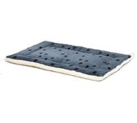 MidWest Homes for Pets 40222-FVBLS Lit réversible pour Chien 53,34 x 30,48 x 6,35 cm (L x l x H) pour Les Races de Chiens de très Petite Taille, Lavable à la Machine ; Motif Pattes Bleu/Blanc
