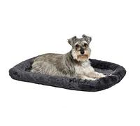 MidWest Homes for Pets 40230-GY Lit à traversin pour Chien 76,2 cm de Long - Lit pour Chien ou Chat avec traversin Confortable ; idéal pour Les Races de Chiens de Taille Moyenne ; Gris
