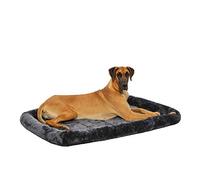 MidWest Homes for Pets 40254-GY Lit à traversin pour Chien 137,16 cm de Long - Lit pour Chien ou Chat avec traversin Confortable ; idéal pour Les Races de Chiens de Taille géante ; Gris