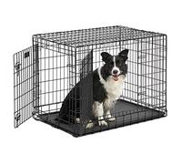 MidWest Homes for Pets 736UP Cage pour Chien Ultima Pro Series 91,44 cm de Long ; Cage pour Chien Pliante en métal à Double Porte avec Panneau de séparation, Pieds à roulettes protégeant Le Sol