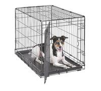 MidWest Homes for Pets - Cage pour Chiens iCrate 76,2 cm, modèle amélioré, Une Porte, Noir