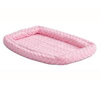 MidWest Homes for Pets Lit à Traversin pour chien 45,72 cm de long en molleton pour chien ou chat avec traversin confortable ; idéal pour les races de chiens "miniatures, rose