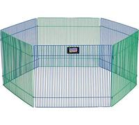 MidWest Homes for Pets Modèle 100-15 Parc d'activités pour animaux taille S, 0,55 mètre carré d'espace de jeu, 81 x 81 x 3,8 cm) pour petits animaux, bleu et vert