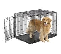 MidWest Homes for Pets Modèle 1942DD Cage Ovation Pliante pour Chien, Grande Taille à Double Porte en métal de 107 cm, Chien de Grande Taille, Noir