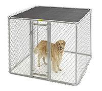 MidWest Homes for Pets Modèle K9664 Chenil portable en mailles de chaîne - avec écran solaire, Argenté
