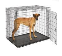 Midwest Homes for Pets SL54DD Cage géante à double porte pour chien XXL pour les plus grandes races de chiens, dogue allemand, mastiff, Saint-Bernard, Noir