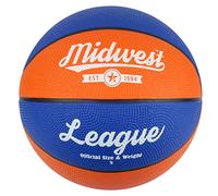 Midwest Kids League Ballon de Basketball Bleu/Orange Taille 3