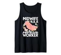 Midwife AKA Miracle Worker Baby Art floral Débardeur