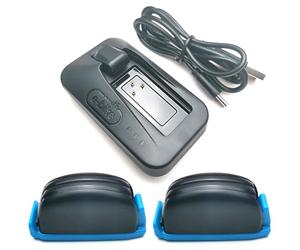 MIEBA Lot de 2 batteries 240 mAh + Chargeur pour Sram AXS/eTap Red Force Rival GX Eagle XX1 X01 Dérailleur arrière