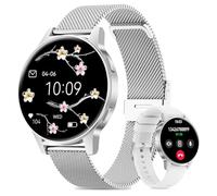 Miecgth 2025 Montre Connectée Femme avec SIRI/ET/HR, 1.27" TFT Smartwatch avec Appel Bluetooth Cardiofréquencemètre 120+ Modes Sport Montre IP68 Fitness Podomètre pour Android iOS (Argenté)