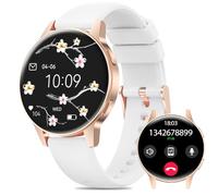 Miecgth 2025 Montre Connectée Femme avec SIRI/ET/HR, 1.27" TFT Smartwatch avec Appel Bluetooth Cardiofréquencemètre 120+ Modes Sport Montre IP68 Fitness Podomètre pour Android iOS (Blanc)