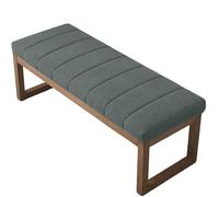 Miecoae Coussin de Banc sur Mesure Amovible Lavable Antidérapant Hautement Élastique Convient pour Bancs de Jardin, Balançoires, Patios, Bancs d'Intérieur(T4,Flat Edge 40x100x4cm)