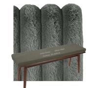 Miecoae Housse De Coussin De Banc Jardin Housse Coussin pour Matelas Dossier Chaise Terrasse Personnalisée Ronde Carrée Noël Intérieur 0-50cm/18cm Hauteur Peluche Hiver(130 cm x 30 cm)