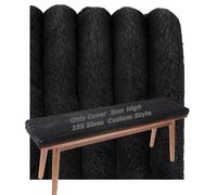Miecoae Housse De Coussin Dossier Exterieur pour Banc Matelas Salon Jardin Canapé Lit Chien sur Mesure Rechange Housses Coussins Intérieur Gros 5cm Hauteur Peluche Velours Hiver(Noir,100x50 cm)
