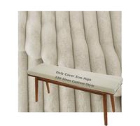 Miecoae Housse De Matelas Banc sur Mesure Rechange pour Lit Chien Coussin Chaise Jardin Couverture Remplacement Cuisine Housses Coussins Exterieures 5cm Hauteur Peluche Velours Hiver(Beige,135x35cm)