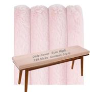 Miecoae Housse De Rechange pour Matelas Chien sur Mesure Housses Coussins Banc pour Intérieur Cuisine Tatami Jardin D'épaisseur avec Fermeture 5cm Hauteur Peluche Velours Hiver(Rose,135x35 cm)
