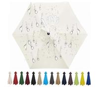 Miecoae Housse de Rechange pour Parasol 200cm 250cm 270cm 300cm Toile Parasol d'extérieur À 6 Baleines Auvent de Rechange pour Parasol de Terrasse Tissu de Polyester(L48,3.0M 9.8ft/6 Ribs)