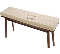 Miecoae Matelas De Sol Capitonné Coussin pour Banc Salle Jardin Banquette Chaise Longue Palette Exterieur Interieur sur Mesure D'assise Carrée Rond 8cm Épais Peluche Velours Hiver(150x45 cm)