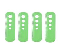 MIEDEON Lot de 4 peignes à herbes à 8 trous pour éplucher les légumes et les feuilles (vert, 12,2 cm)