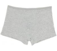 MIEGUIWOR Culotte Jetable Homme - Slip Jetable Homme en Coton Doux et Respirant pour Voyage, Camping, Hôtel, Hôpital, Spa - Élastique, Stérilisé EO, Emballage Individuel, sans Lavage (L, Gris-4pcs)