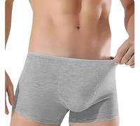MIEGUIWOR Lot de 8 Boxers jetables pour Homme, 100% Coton, sous-vêtements jetables pour hôpital, Voyage, Vacances, Spa, Massage, Fitness, hôtel, Gris, XL