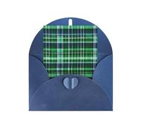 MIEKGPS Carte de vœux écossaise bleue et verte pour toutes les occasions, anniversaire, remerciement, condoléances, Noël, enveloppes