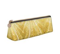 MIEKGPS Trousse à crayons personnalisée en cuir avec impression dorée et brillante