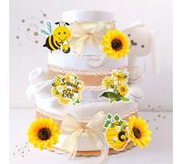 miel abeille bébé bain couche kit décoration gâteau fournitures fête gender reveal décorations bain bébé topper gâteau doux comme abeille fête