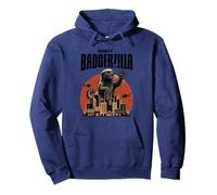 Miel Badgerzilla Monster City Attack Retro Art Sweat à Capuche