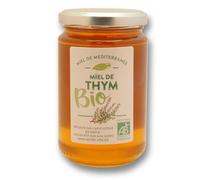 Miel Bio de Thym 400g - Récolté en Grèce - Miel certifié AB Agriculture Biologique, pur et non pasteurisé - Les Ruchers du Luberon