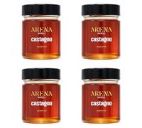 Miel de châtaignier artisanal de Calabre 4x250g - 100% italien naturel, cru non pasteurisé - Goût intense et légèrement amer - Production traditionnelle de Calabre premium