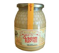 Miel de Fleur d'Oranger. Miel d'abeille Espagnol pur, 100% naturel. Saveur douce et très fine et arôme d'oranger. Miels artisanal cultivé dans région Cantabrie, en Espagne. D'abeille pur.