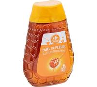 Miel de Fleurs Liquide 250 g - Béquille Antigoutte, Texture Fluide, Conditionnement Plastique Refermable pour Petit Déjeuner et Pâtisseries Maison - Lot de 4