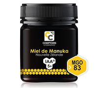Miel de Manuka Actif - IAA5+ (MGO83+) - Pot 250g- Comptoirs et Compagnies | Pot 250g - Miel de Manuka Actif, pur- Teneur en MGO certifiée IA Origine Nouvelle Zélande - Conditionné en France