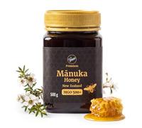 Miel de Manuka Gepp's Feinkost 500 g I Haute pureté I 500+ MGO | Originaire de Taranaki I Nouvelle-Zélande I Superaliment Manuka, onctueux et aromatique I Riche en principes actifs naturels