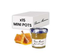 Miel Fleur d'Oranger Bonne Maman 30 gr - 15 mini pots en verre